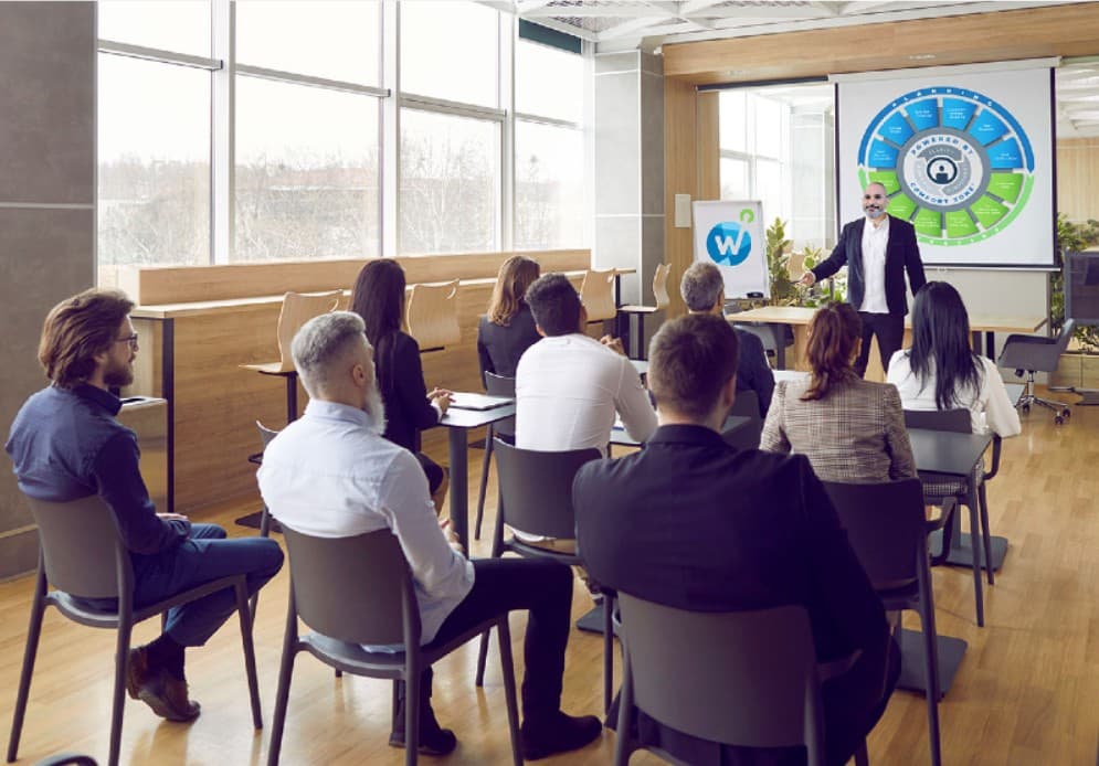 Faculty and administrators in a campus setting